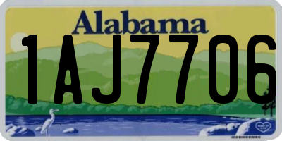 AL license plate 1AJ7706