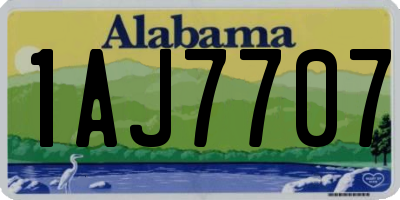 AL license plate 1AJ7707