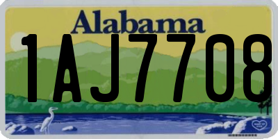 AL license plate 1AJ7708