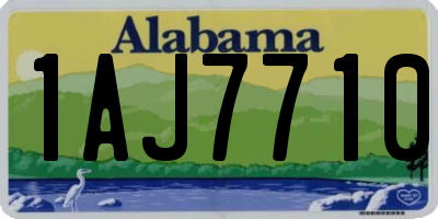 AL license plate 1AJ7710
