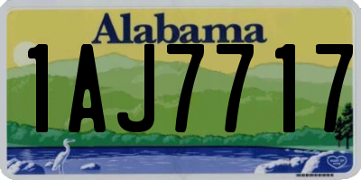 AL license plate 1AJ7717