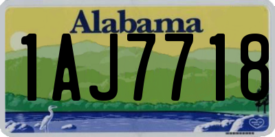 AL license plate 1AJ7718