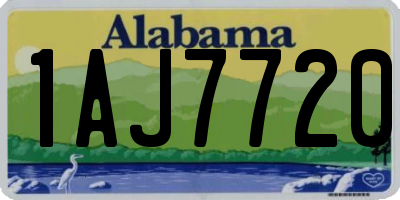 AL license plate 1AJ7720