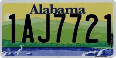 AL license plate 1AJ7721