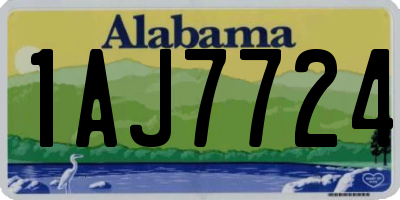 AL license plate 1AJ7724