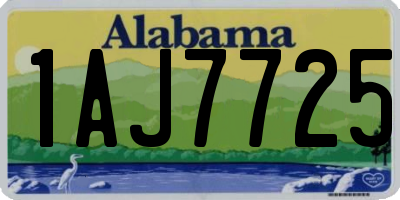 AL license plate 1AJ7725