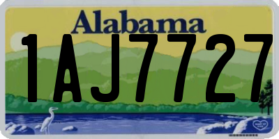 AL license plate 1AJ7727