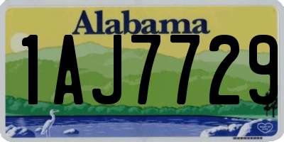 AL license plate 1AJ7729