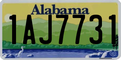 AL license plate 1AJ7731
