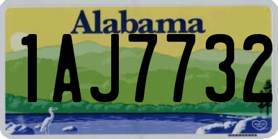 AL license plate 1AJ7732