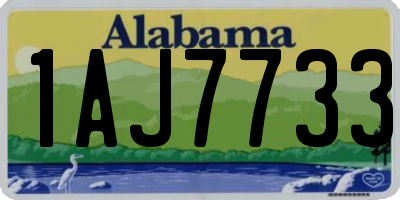 AL license plate 1AJ7733