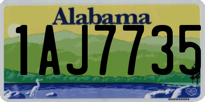 AL license plate 1AJ7735