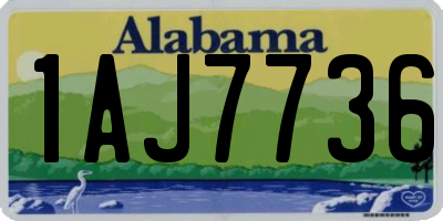 AL license plate 1AJ7736