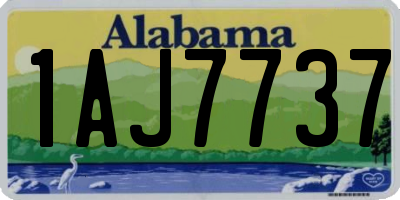 AL license plate 1AJ7737