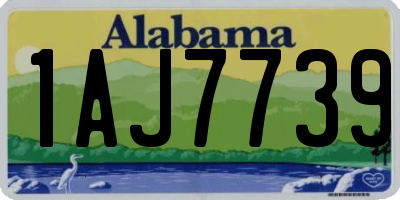 AL license plate 1AJ7739