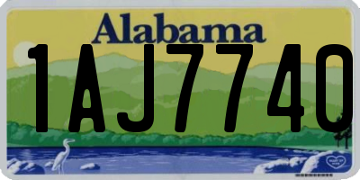 AL license plate 1AJ7740