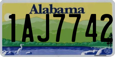 AL license plate 1AJ7742