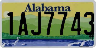 AL license plate 1AJ7743