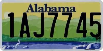 AL license plate 1AJ7745