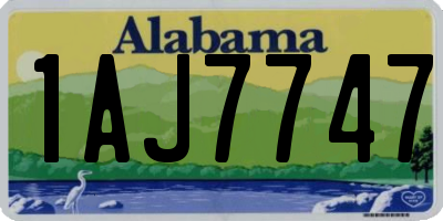 AL license plate 1AJ7747