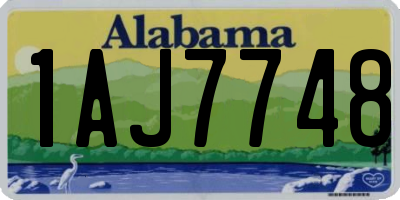 AL license plate 1AJ7748