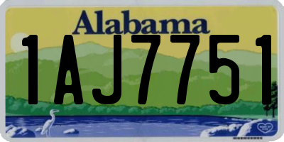 AL license plate 1AJ7751