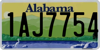 AL license plate 1AJ7754