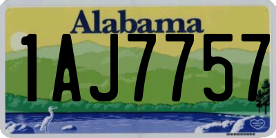 AL license plate 1AJ7757