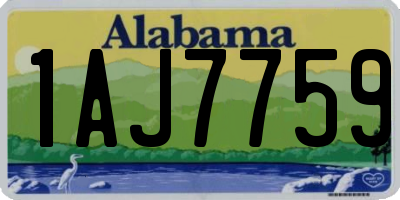 AL license plate 1AJ7759