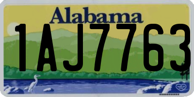 AL license plate 1AJ7763