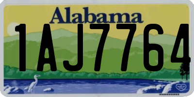 AL license plate 1AJ7764