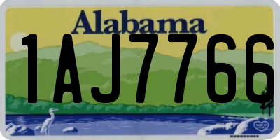 AL license plate 1AJ7766