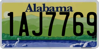 AL license plate 1AJ7769