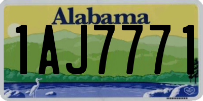 AL license plate 1AJ7771