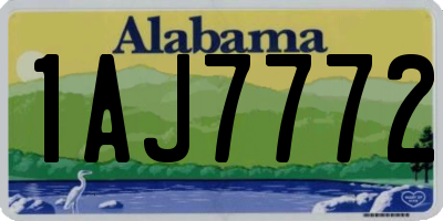 AL license plate 1AJ7772