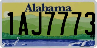 AL license plate 1AJ7773