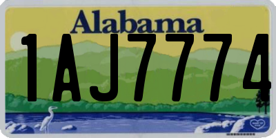 AL license plate 1AJ7774