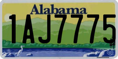 AL license plate 1AJ7775