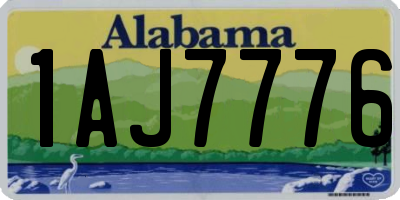 AL license plate 1AJ7776