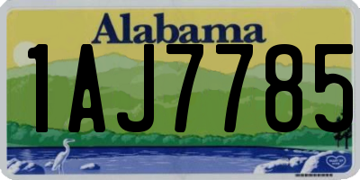AL license plate 1AJ7785