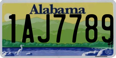 AL license plate 1AJ7789