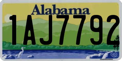 AL license plate 1AJ7792