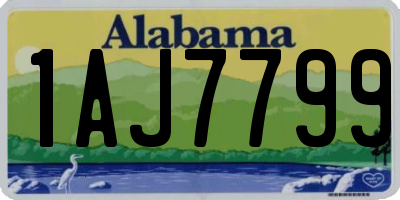 AL license plate 1AJ7799