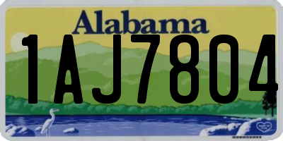 AL license plate 1AJ7804