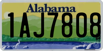 AL license plate 1AJ7808