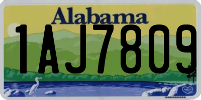 AL license plate 1AJ7809