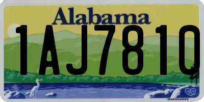 AL license plate 1AJ7810