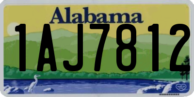 AL license plate 1AJ7812