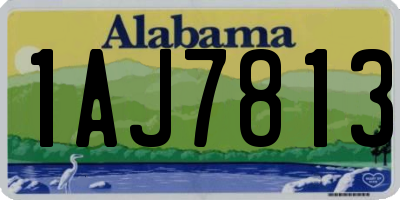 AL license plate 1AJ7813