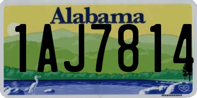 AL license plate 1AJ7814
